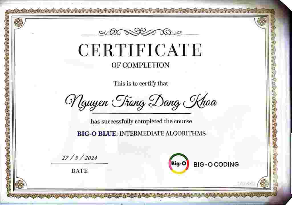 Intermediate Algorithm